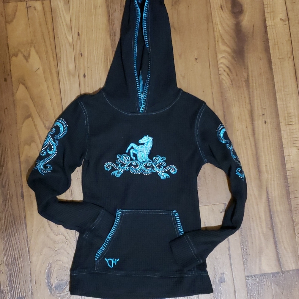 Girls horse bling horse long sleeved tshirt/hoodie